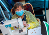Image of face mask sewing