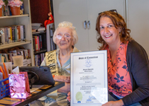 Image of Alfreda Dutkowski celebrating 100th birthday